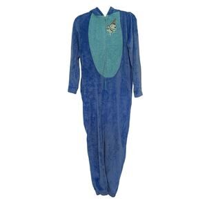 Disney Stitch One Piece Pajama Costume Adult Sz M Hooded Cosplay Comfy Kawaii